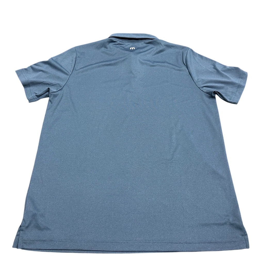 Travis Mathew Mens Blue Short Sleeve Polo Shirt Apex Logo XL 1MU410 - Picture 10 of 10
